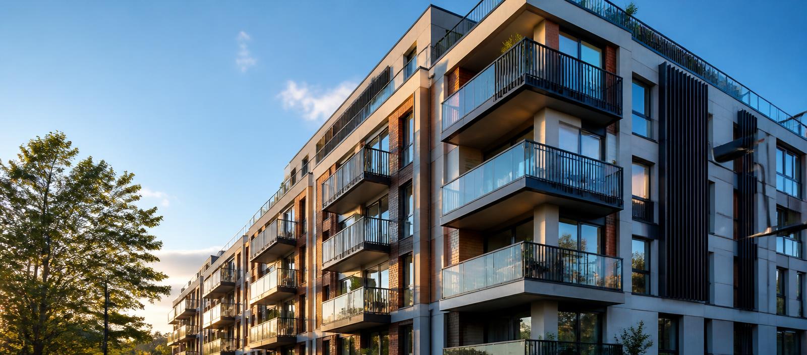 Fachada de edifício residencial moderno